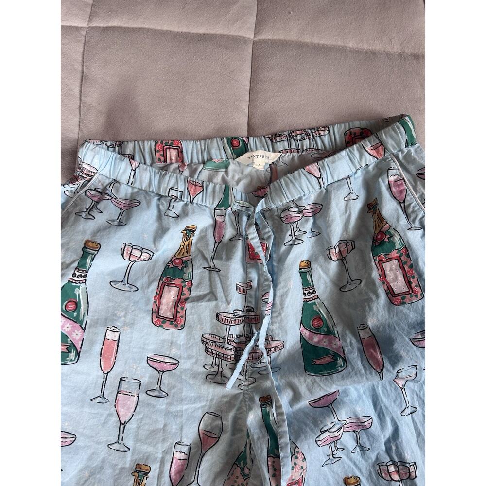 PRINTFRESH Pajama Pants 100% Cotton S Champagne Tower Summer Comfort Designer - Picture 7 of 12